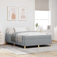 Krevet s opruga kutije 100x200 cm, svijetlo siva i bijela i svijetlo siva