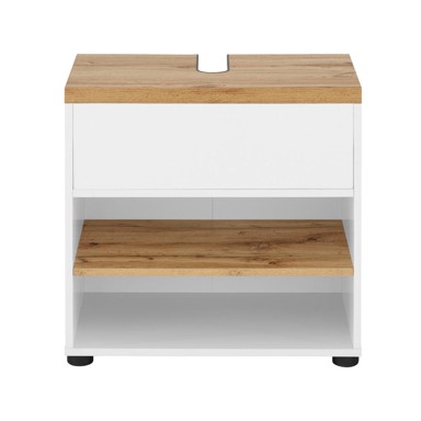 STØRAA Bijeli ormarić za ispod umivaonika u dekoru hrasta 60x57 cm Thessa 