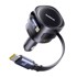 BASEUS auto punjač USB-C i USB-C, 90W, crni