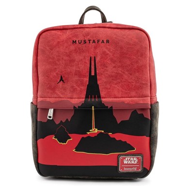 LOUNGEFLY Ruksak Star Wars Lands Mustafar, kvadratni mini
