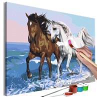 Slika za samostalno slikanje Horses at the Seaside 60x40