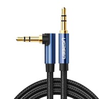 UGREEN Kutni AUX audio kabel 2x 3,5 mm mini jack, 1 m, plavi