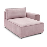 BOBOCHIC PARIS Svijetlo ružičasta modularna sjedeća garnitura od samta (s desnim kutom) Nihad modular, 125x148x88 cm