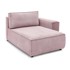 BOBOCHIC PARIS Svijetlo ružičasta modularna sjedeća garnitura od samta (s desnim kutom) Nihad modular, 125x148x88 cm