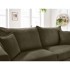 BOBOCHIC PARIS Zelena/smeđa sklopiva sofa od samta 225 cm Augustin, 225x96x97 cm