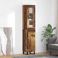 Visoka komoda, 34,5 x 34 x 180 cm, konstruirano drvo, staro drvo