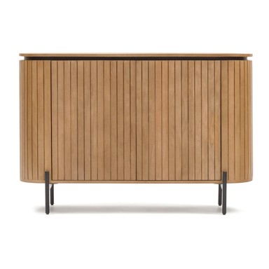 KAVE HOME Niska komoda od masivnog manga u prirodnoj boji, 120x80 cm Licia
