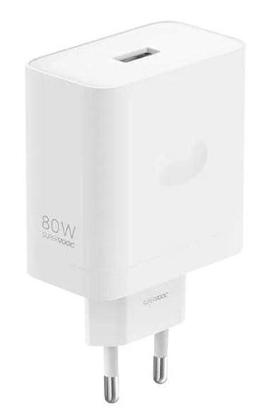 REALME mrežni punjač SuperVOOC 80 W, bijeli