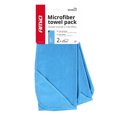 AMIO Set krpa od mikrofibre za stakla i ogledala 30x40 cm