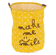 Platnena košara za rublje, velika, žuta