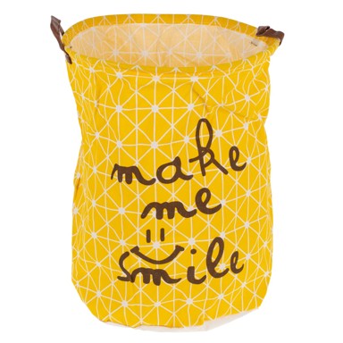 Platnena košara za rublje, velika, žuta