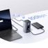 BASEUS USB-C docking stanica 11-u-1, HDMI, DisplayPort, USB-A, USB-C, RJ45, 3.5 mm, PD, siva