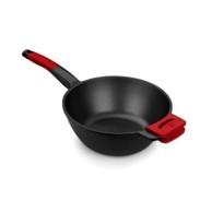 BRA Tava za wok A412028, nehrđajući čelik Ø 28 cm, crvena crna 