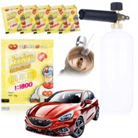ROSFIX Set za aktivnu pjenu, 5 kom, prašak 6 g i pjenasta mlaznica 1000 ml