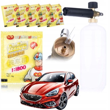 ROSFIX Set za aktivnu pjenu, 5 kom, prašak 6 g i pjenasta mlaznica 1000 ml
