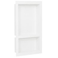 Niša za tuš s 2 odjeljka bijela visokog sjaja 41 x 69 x 9 cm