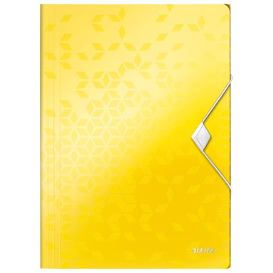 LEITZ Fascikl klapa s gumicom WOW, PP A4, žuti