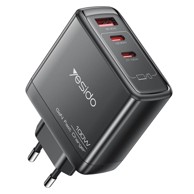 YESIDO Zidni punjač YC142 100W 5A 1xUSB-A 2xUSB-C crni