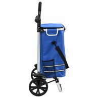 KOLICA Kolica za kupovinu, plava, 40 L, podesiva ručka