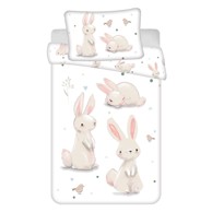 JERRY FABRICS Pamučna dječja posteljina Bunnies 100x135 cm, 
