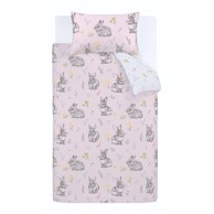 CATHERINE LANSFIELD Dječja posteljina za dječji krevetić 120x150 cm Bunny Tails Ditsy Flowers ružičasta