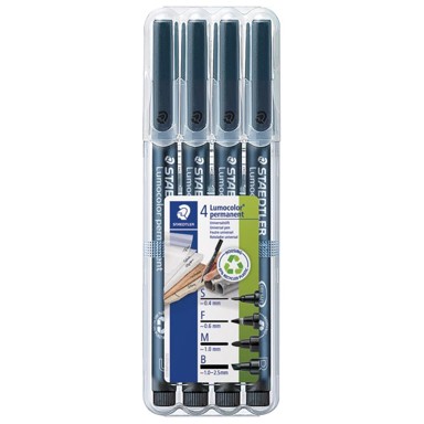 STAEDTLER Marker OHP permanentni pk4 Lumocolor 31-9WP4GS crni