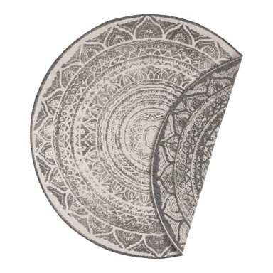 NORTHRUGS Okrugli vanjski tepih Siruma ø 140 cm, sivo-krem