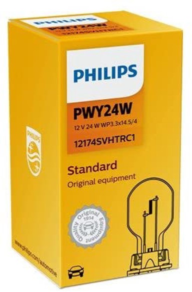 PHILIPS Žarulja SilverVision za žmigavce, 12V, PWY24W, SINGLE BOX karton (1 žarulja)