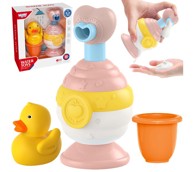 WOOPIE Set za kupanje, čaša, patka i dozator, rozi