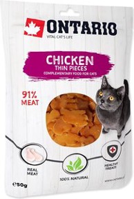 ONTARIO Poslastica za mačke 50 g, tanki komadići piletine