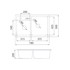 METALAC Sudoper standardni XGRANIT XQUADRO PLUS, crni