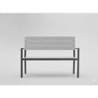 GARDEN LINE Vrtna klupa, siva, 118 × 54 × 77 cm