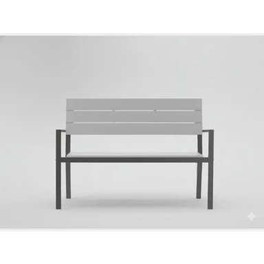 GARDEN LINE Vrtna klupa, siva, 118 × 54 × 77 cm