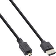 INLINE HDMI na Micro HDMI kabel 17502D, 1,8 m, crni