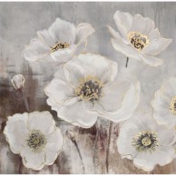 Slika na platnu Bijeli cvjetovi, 90x90cm