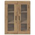 Ormar za zid s staklenim vratima Hrast 69.5x34x90 cm