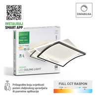 GREEN TECH Smart LED stropna svjetiljka AEROSQUARE 76 W
