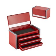 VEVOR Kutija za alat s mini ladicom 21,8x11,8x12 cm, crvena