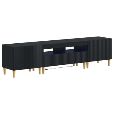 LED TV ormarić 5 kom od konstruiranog drva, crni