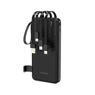 DUDAO Powerbank s ugrađenim kabelima K11, 10. 000 mAh, crna