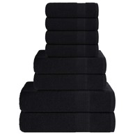 8-dijelni set ručnika crni 360 gsm 100 % pamuk