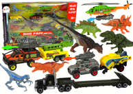 Set vozila HELIKOPTER-DINOSAURI, 8 kom., šarena