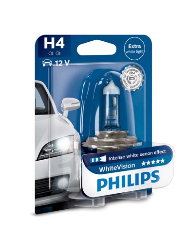 PHILIPS Žarulja WhiteVision 12V, do 60% više svjetla, do 20% bjelije, 3700K