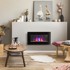 HOMESTAR zidni električni kamin 72,5 × 11,5 × 40 cm, crni