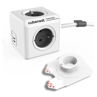 CUBENEST Razdjelnik utičnica 13 cm PowerCube Extended USB 
