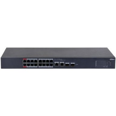 DAHUA Switch CS4218-16ET-240, 16x GE portova, PoE, rackmount, crna