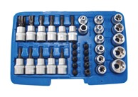 SW-STAHL Set nasadnih ključeva 3/8″ torx t10-t60,torx ženski e4-e20, torx s rupom t10-t55, 34 dj. 04187l