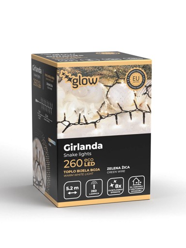 Božićne lampice, 260 LED, girlanda