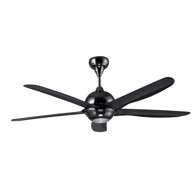 FEROTEHNA Stropni ventilator LED s daljinskim upravljačem Pearl Black 15W 1200lm 3000K/6500K 144 cm