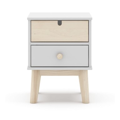 MARCKERIC Bijeli dječji noćni ormarić Estefania